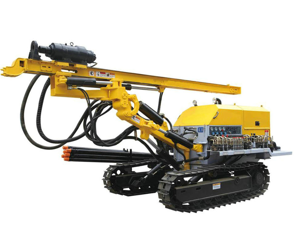 Máy phun nổ xoay 60m loại Crawler nhỏ DTH gắn lỗ khoan Động tay khai thác mỏ Máy hướng lỗ khoan khí nén