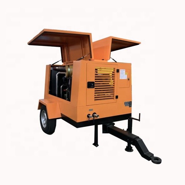 Máy nén khí chạy bằng dầu diesel di động 55KW Động cơ 8bar Áp suất làm việc cho khoan