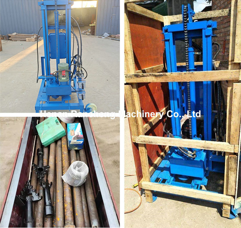Độ sâu khoan 100m Điện Động tay nước giếng khoan Rig máy chính với động cơ 22HP