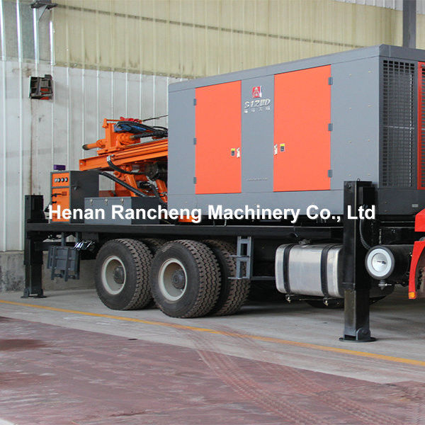 DTH Truck nước giếng khoan máy với máy nén không khí cho 200m