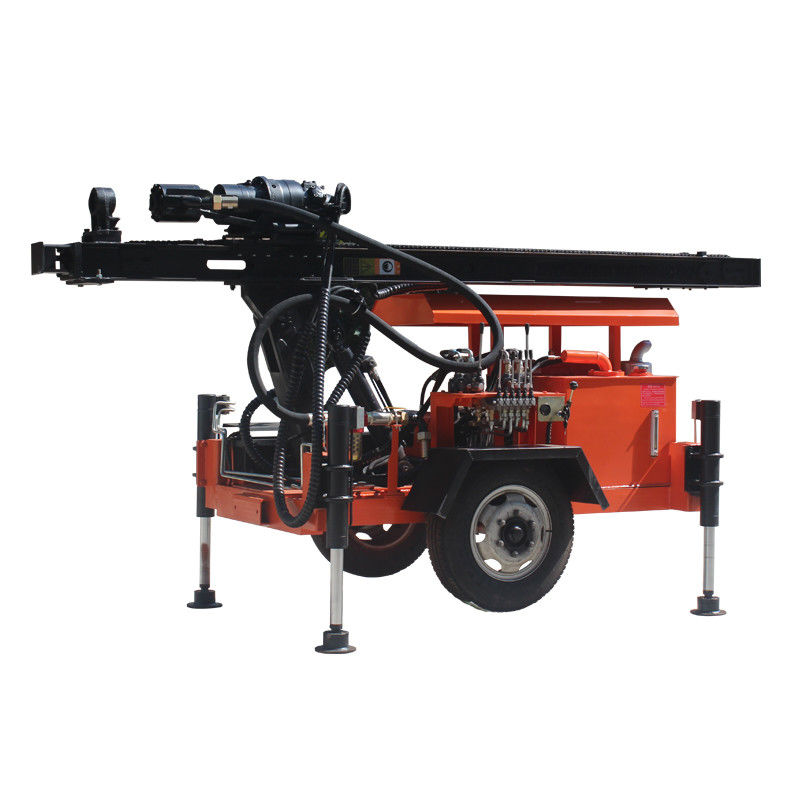 120m chiều sâu xe kéo gắn nước giếng khoan 18.7KW thiết bị khoan lỗ