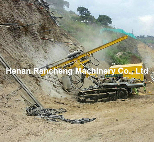 Máy phun nổ xoay 60m loại Crawler nhỏ DTH gắn lỗ khoan Động tay khai thác mỏ Máy hướng lỗ khoan khí nén