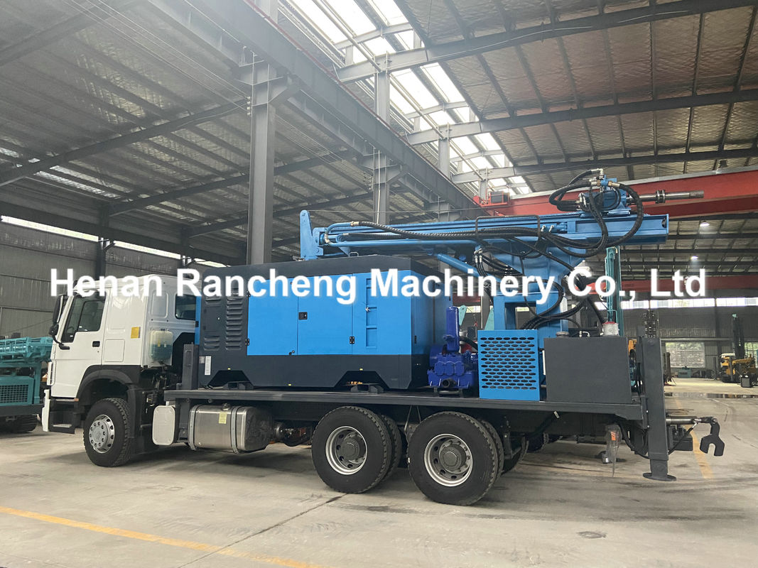 Hydraulic Tricycle gắn nước giếng khoan giếng 400m với Cummins 170 HP Load Vehicle Engine
