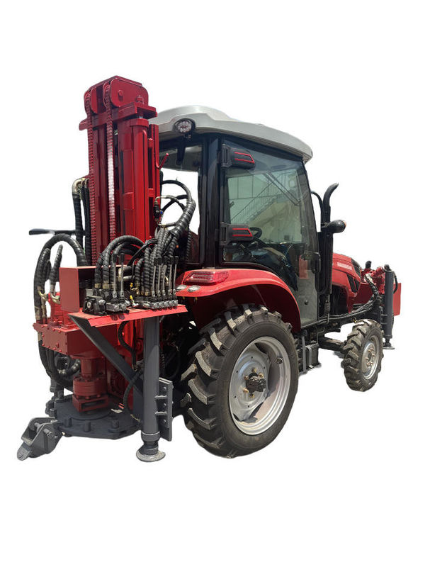 Máy khoan hố sâu 260m với 4 bánh xe kéo gắn máy khoan giếng nước thủy lực di động