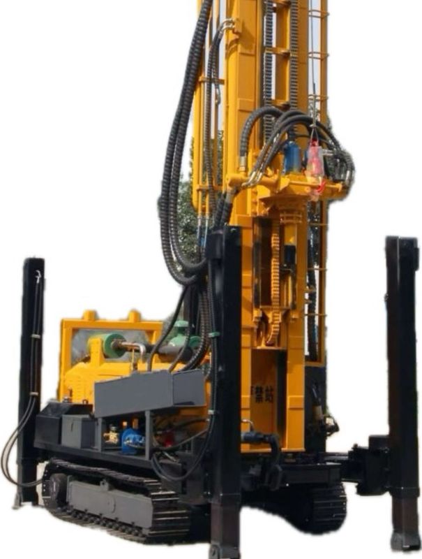 Deep Hydraulic Borehole DTH Water Well Drilling Crawler Type 350m Rig khoan
