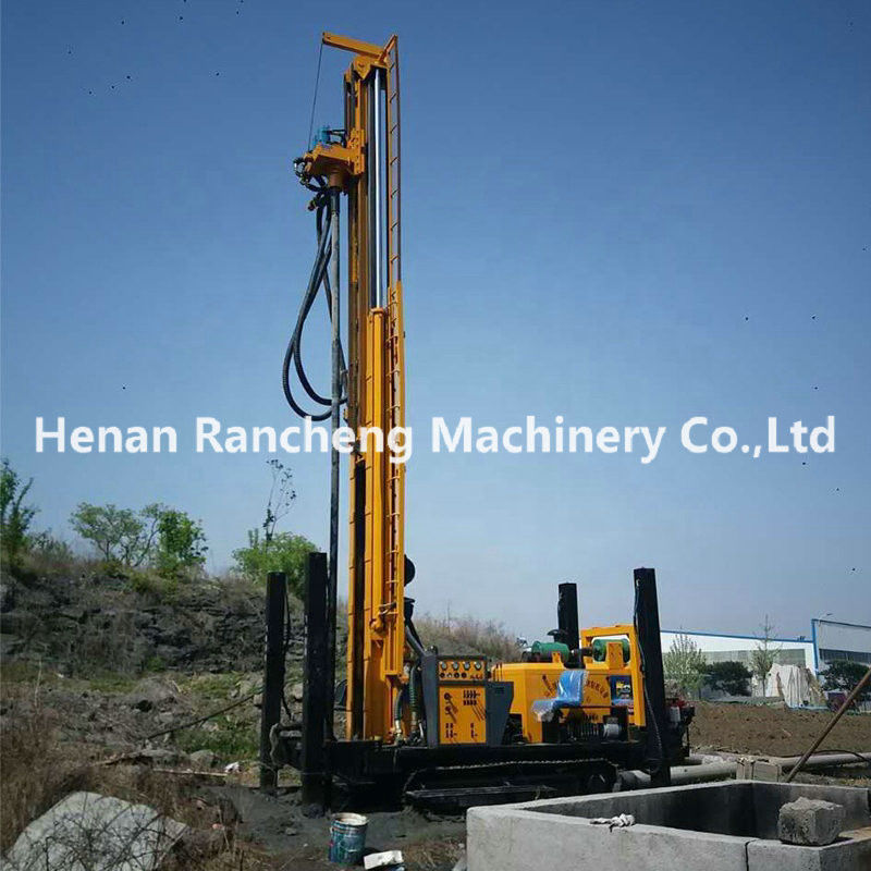 Crawler gắn RCF350C 350m Deep Water Well Drilling Rig Máy khoan giếng nước thủy lực dễ vận hành