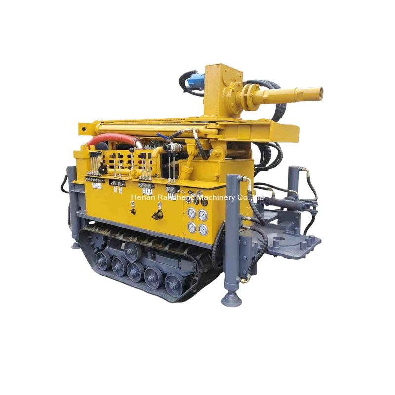 Máy khoan giếng nước Mini Portable Crawler với máy bơm bùn và máy nén không khí