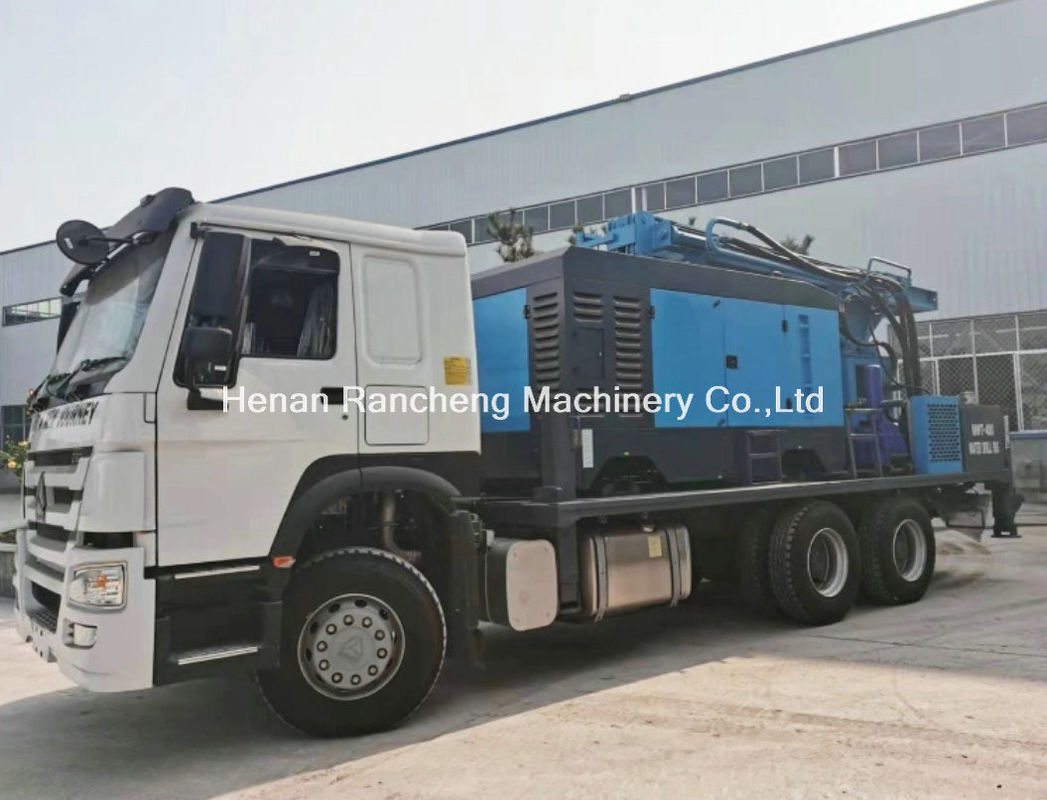 Máy khoan giếng thủy lực 350m Đặt xe tải khoan Giá dầu diesel Máy khoan giếng nước bán