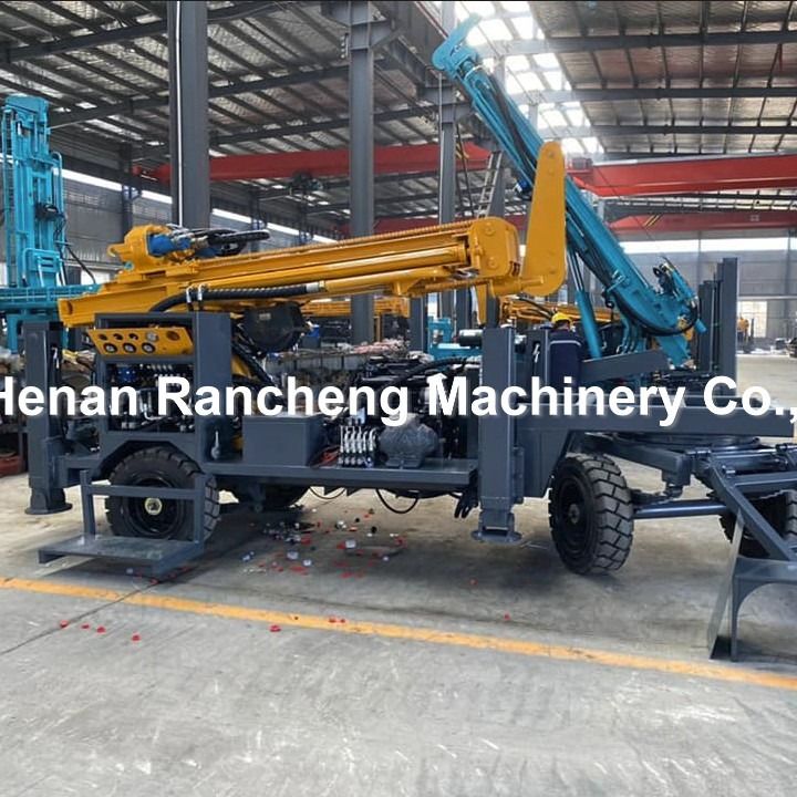 220m 65KW Quanchai động cơ bánh xe gắn nước giếng khoan giếng với lực nâng 13T