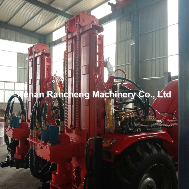 200m Classic Water Borehole Drill Rig Máy kéo gắn nước giếng khoan