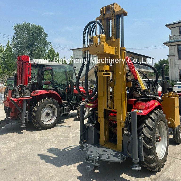Máy kéo 200m gắn máy khoan giếng nước lớn có sức mạnh Máy kéo máy khoan lỗ sâu