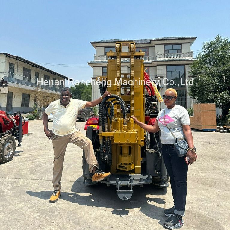 Máy kéo 200m gắn máy khoan giếng nước lớn có sức mạnh Máy kéo máy khoan lỗ sâu