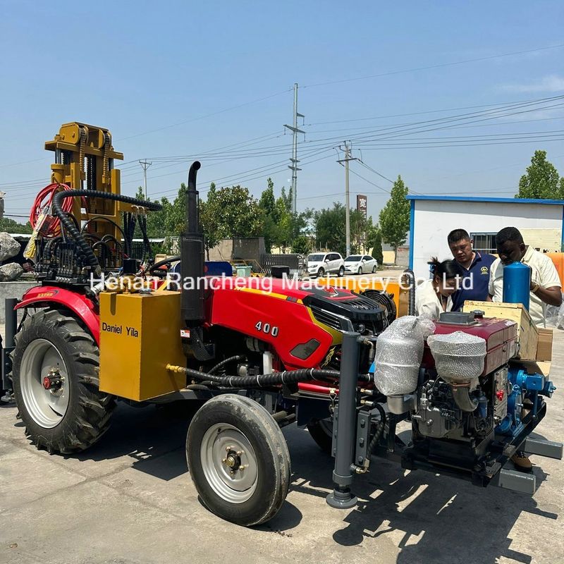 Máy khoan được gắn trên máy kéo có khả năng khoan 200m Độ sâu giếng nước khoan giếng