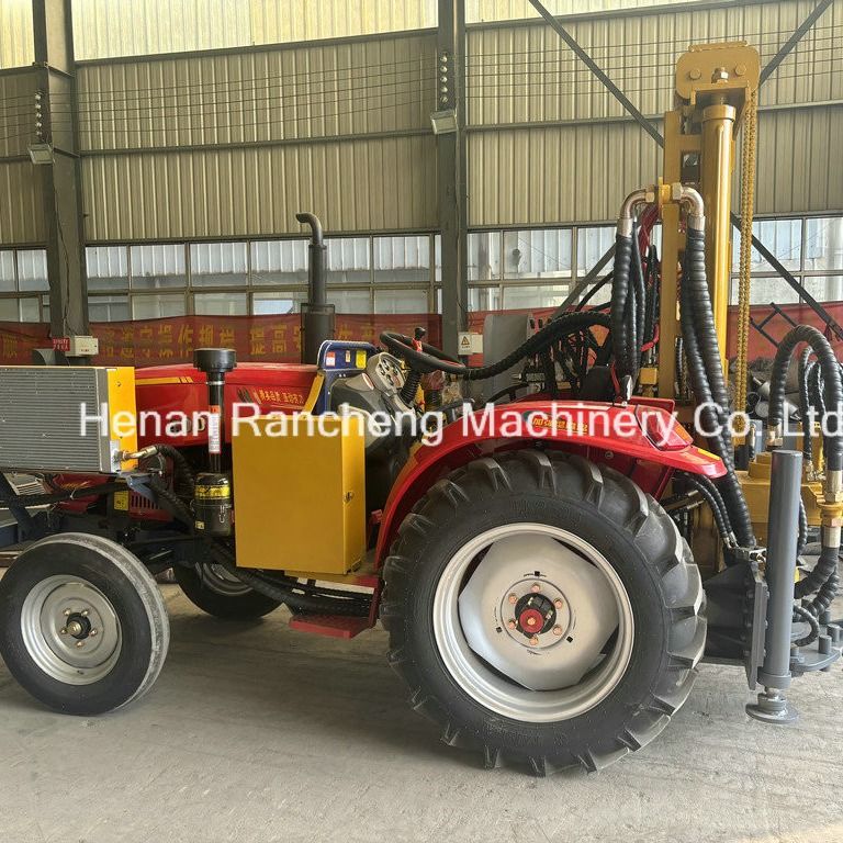 Máy khoan được gắn trên máy kéo có khả năng khoan 200m Độ sâu giếng nước khoan giếng