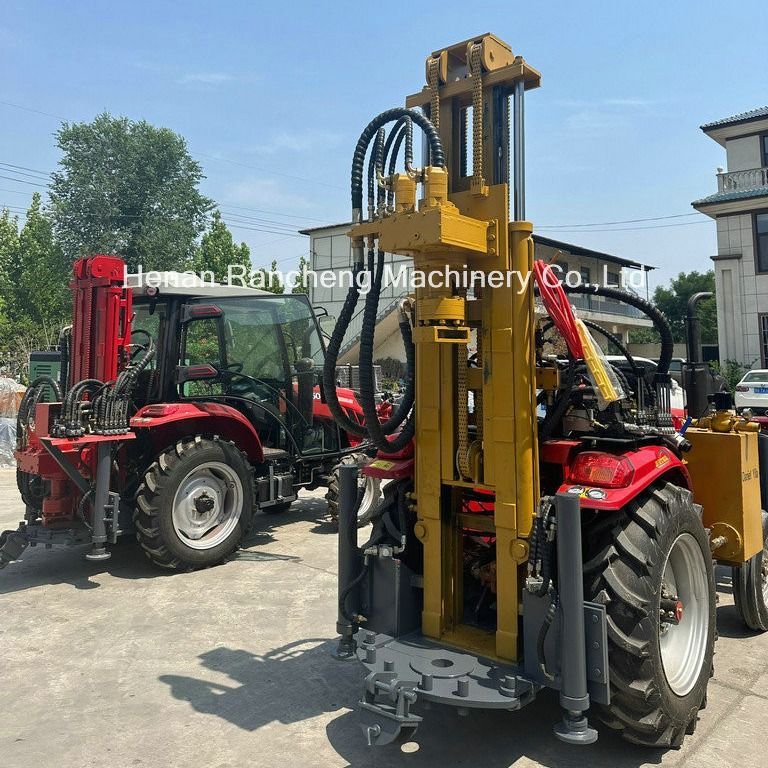 200/260m 254mm Máy kéo gắn bốn bánh Máy khoan giếng nước lớn