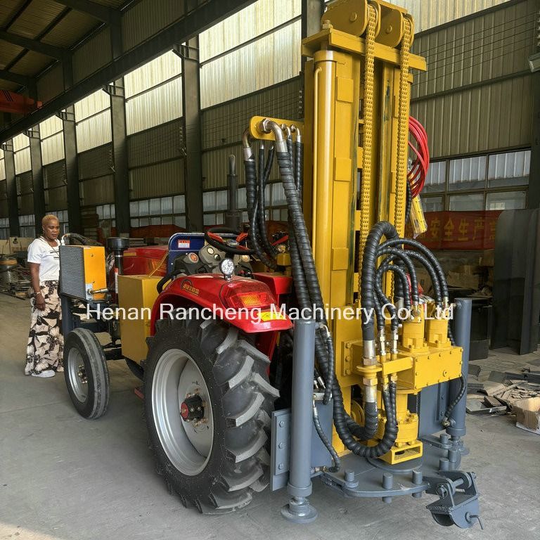 Máy kéo điều khiển từ xa Máy khoan giếng nước 260m Máy khoan giếng nước nông nghiệp và khí nén