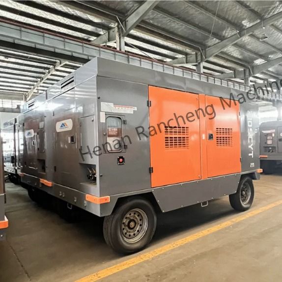 310SCYT 1178 Cfm Máy nén không khí vít di động 4 bánh cho giếng nước