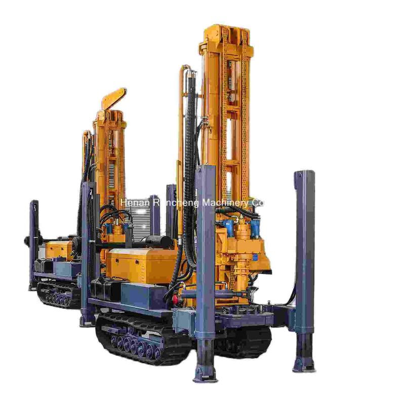 180m Pneumatic Water Well Drilling Rig Multi-function Crawler Mounted Rig Với 55KW Quanchai Diesel