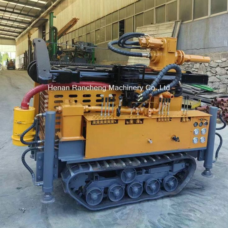 180m Pneumatic Water Well Drilling Rig Multi-function Crawler Mounted Rig Với 55KW Quanchai Diesel