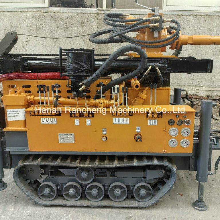 180m Pneumatic Water Well Drilling Rig Multi-function Crawler Mounted Rig Với 55KW Quanchai Diesel