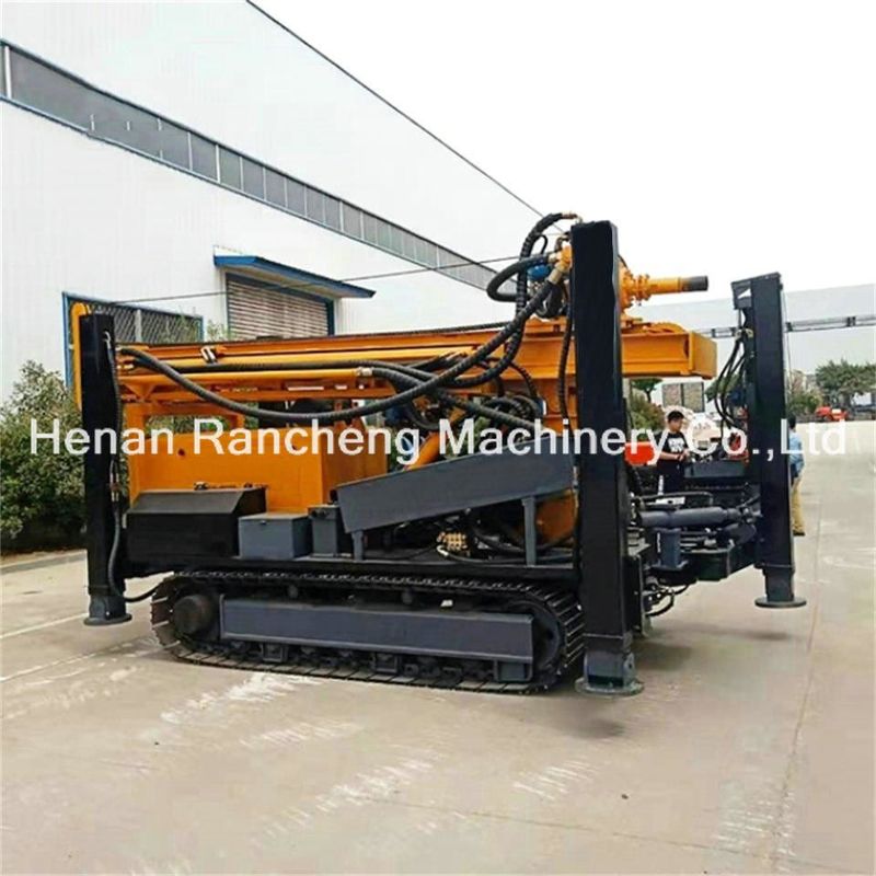 Máy khoan giếng nước sâu 500m loại Crawler thủy lực khí nén