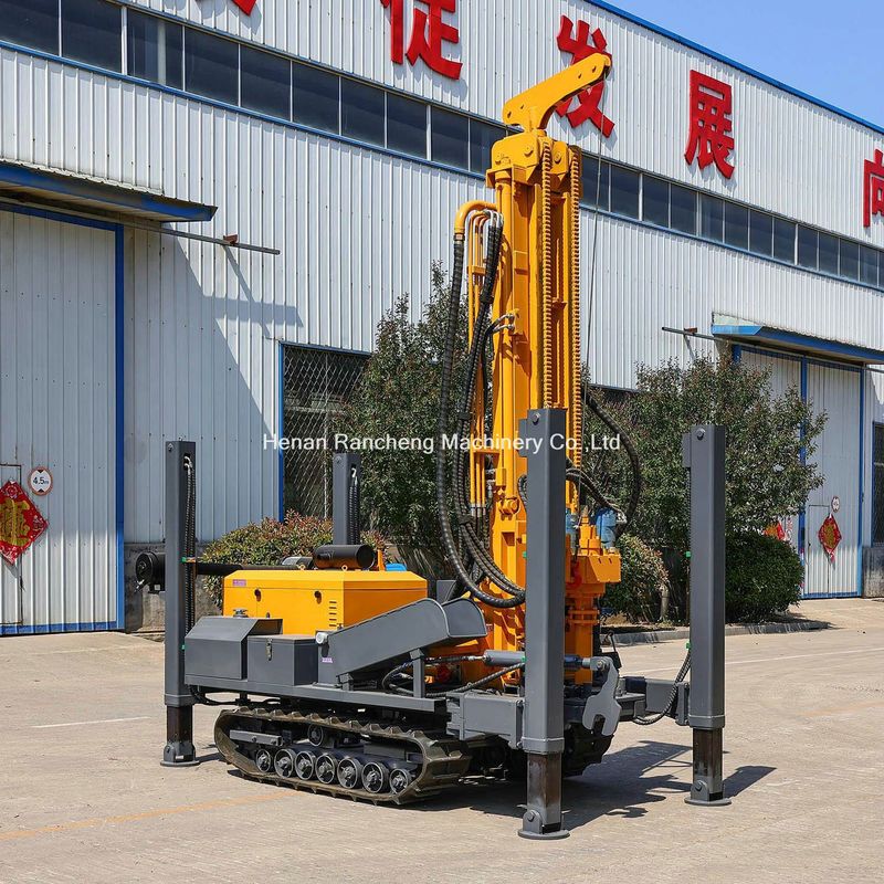 Cánh hỗ trợ thủy lực cao 350m Crawler Borehole Rig khoan nước với động cơ 91KW