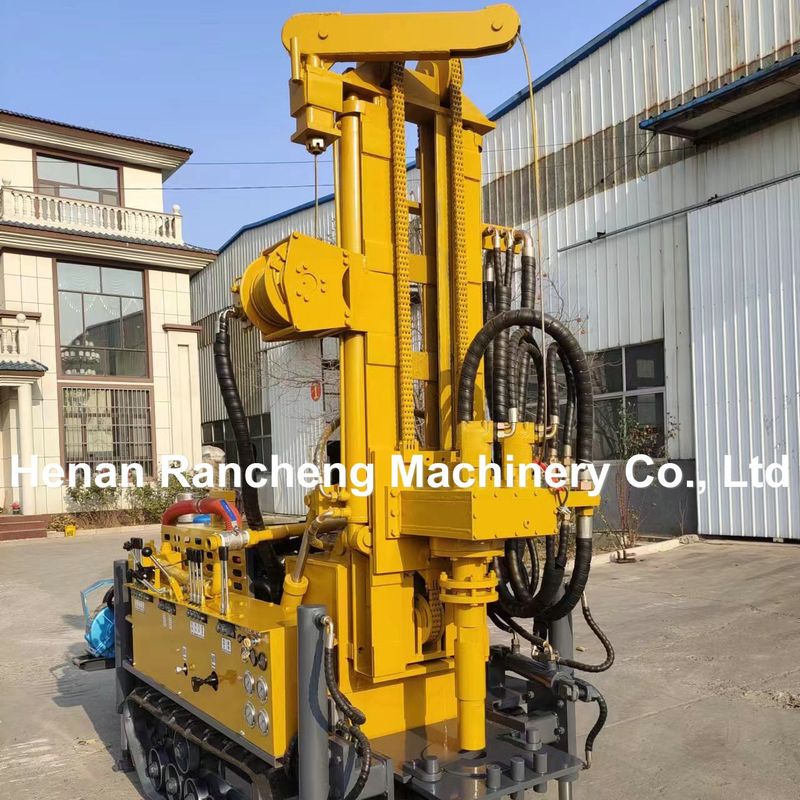 150m Độ sâu khoan khí nén DTH Crawler khoan giếng nước máy khoan giếng chạy bằng động cơ diesel