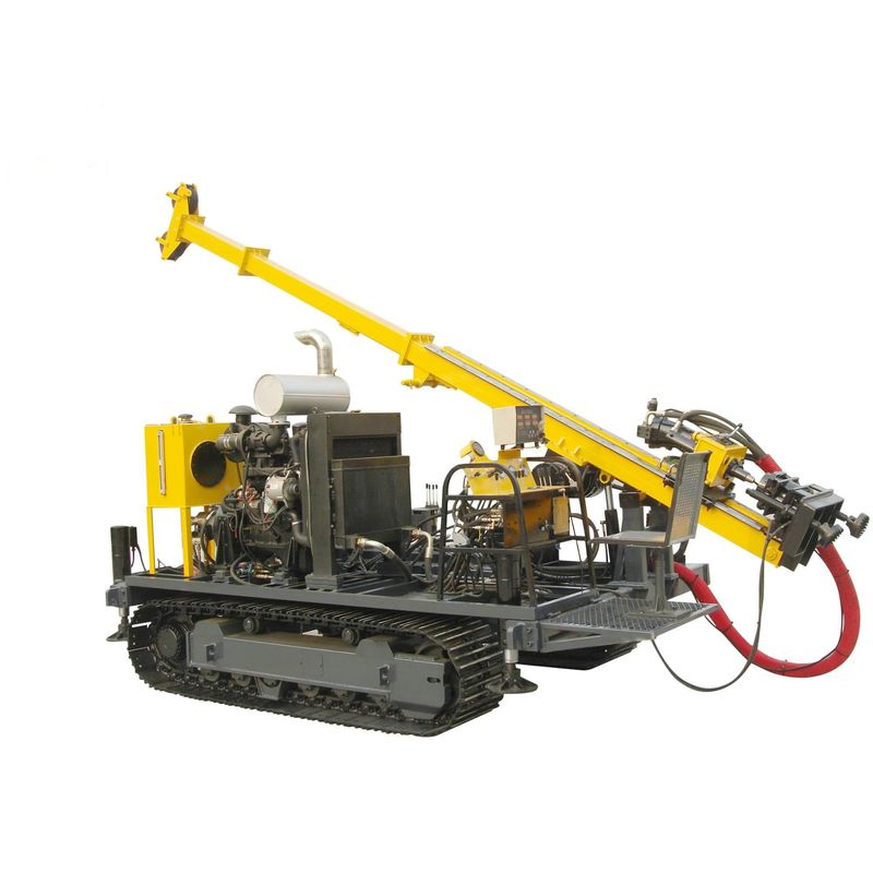 Tốc độ 2200rpm Hydraulic Crawler Core Drilling Rig Điện bởi 74KW Cu-mmins động cơ diesel