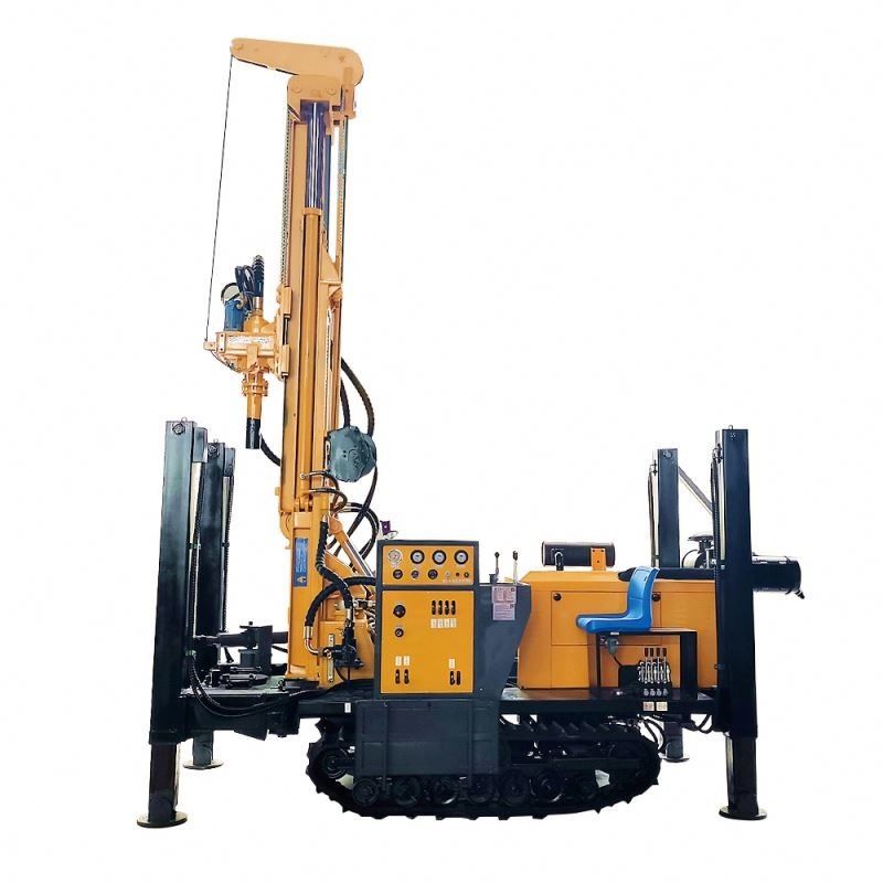 200m Deep Hydraulic Rotary Borehole Drill Rig DTH Máy khoan giếng nước sâu