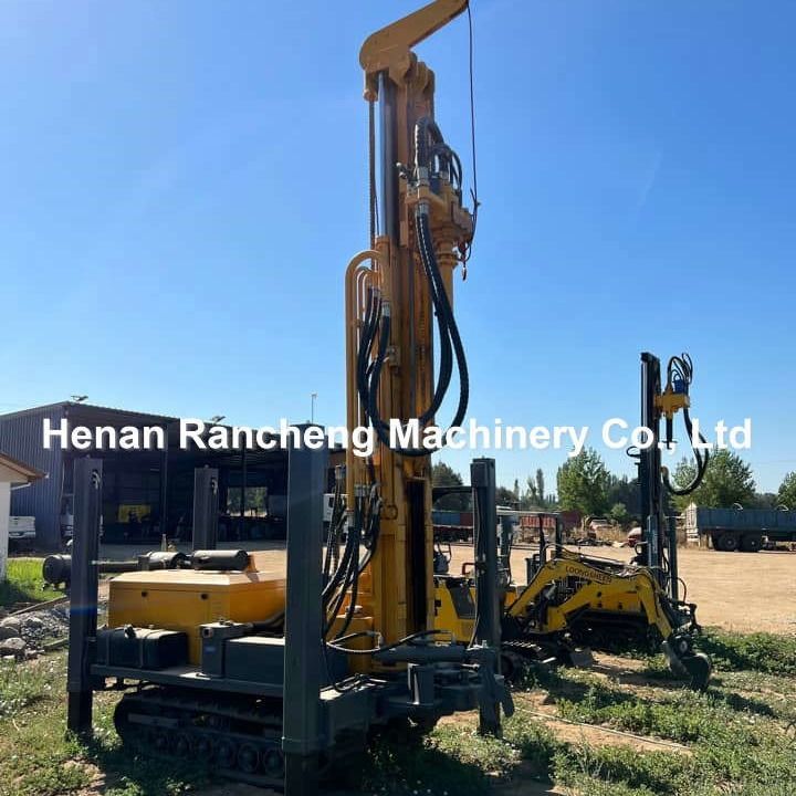 200m Deep Hydraulic Rotary Borehole Drill Rig DTH Máy khoan giếng nước sâu