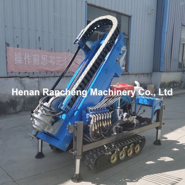 1.2T 30m 30HP động cơ năng lượng Crawler năng lượng mặt trời với 4 chân thủy lực