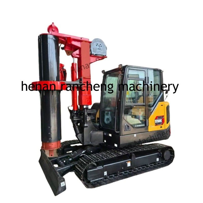 RCQ-10C Máy khoan cối mini thủy lực Độ sâu 10m Với động cơ Kubota 36KW Sany SY60C Chassis Excavator
