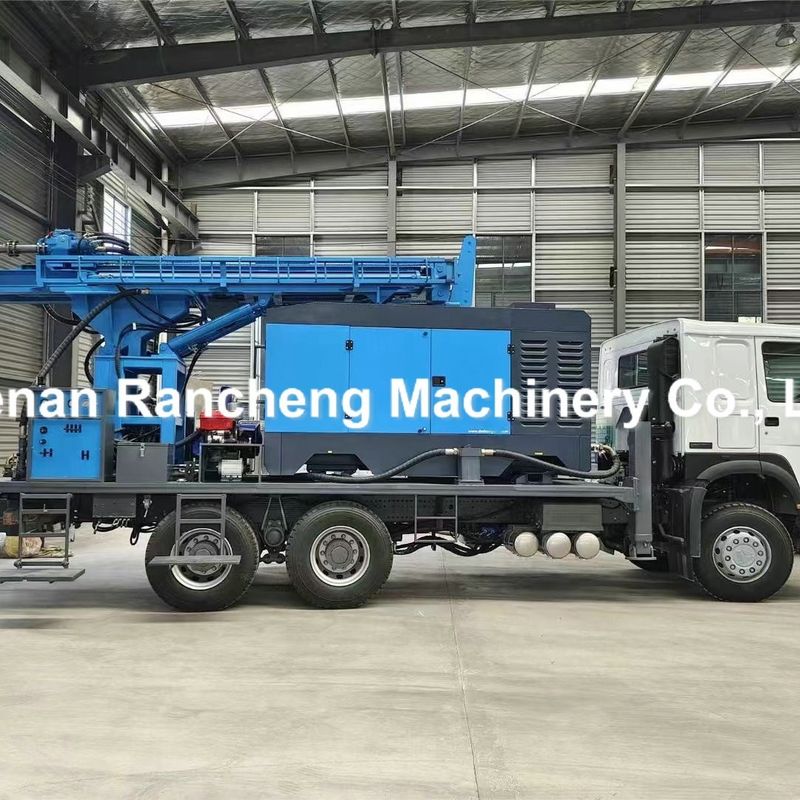 Máy khoan giếng nước thủy lực đầy đủ lỗ khoan sâu 500m xe tải gắn trên giếng nước khoan giếng