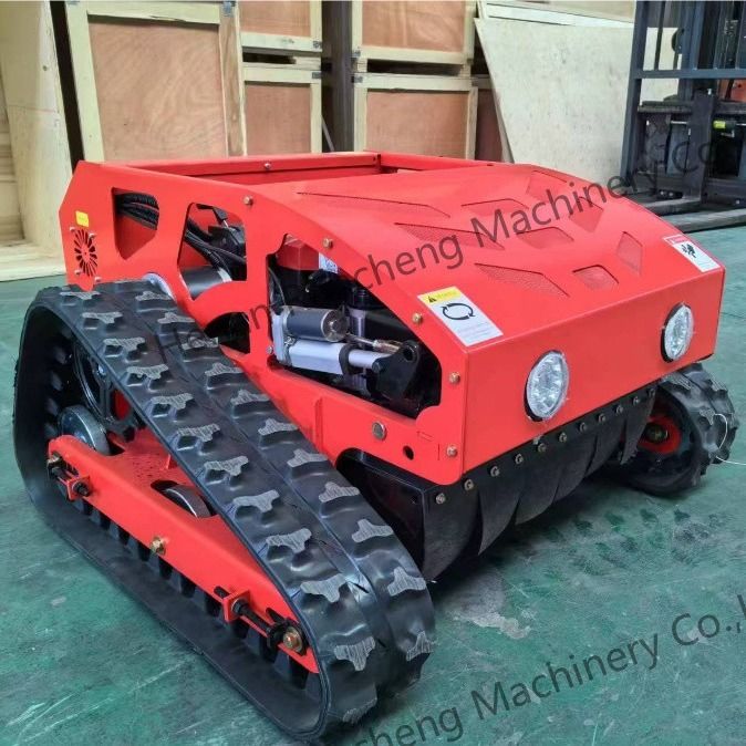 Máy cắt cỏ hybrid bốn bánh điều khiển từ xa loại Crawler (động cơ xăng + động cơ điện)