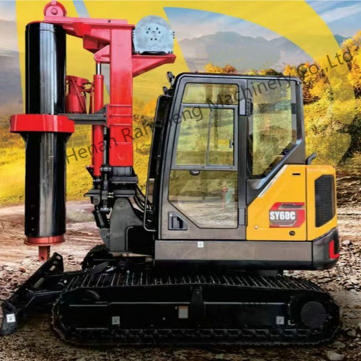 RCQ-10C Máy khoan cối mini thủy lực Độ sâu 10m Với động cơ Kubota 36KW Sany SY60C Chassis Excavator