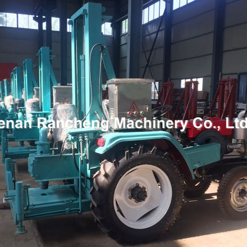 150m DTH Máy khoan giếng nước thủy lực Máy kéo khí bơm có thể mang theo Máy khoan