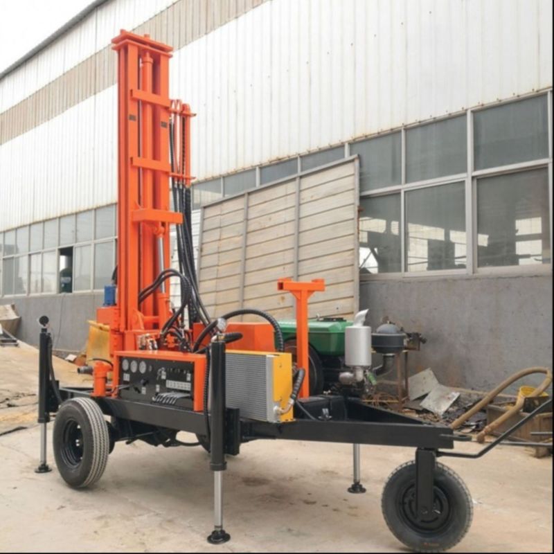 150 mét di động giếng nước khoan giếng khoan được trang bị bởi 32HP động cơ diesel
