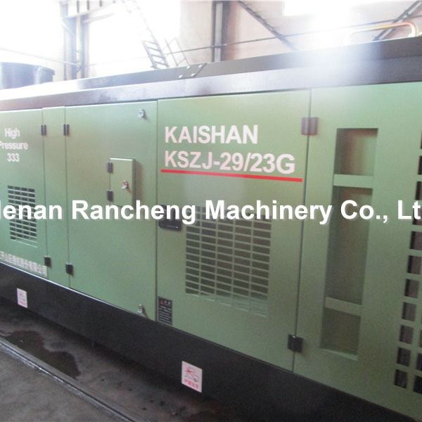 29m³/phút (1025cfm) Máy nén khí Dung tích khí: 1036CFM Áp suất làm việc: 23bar Động cơ Yuchai 400HP