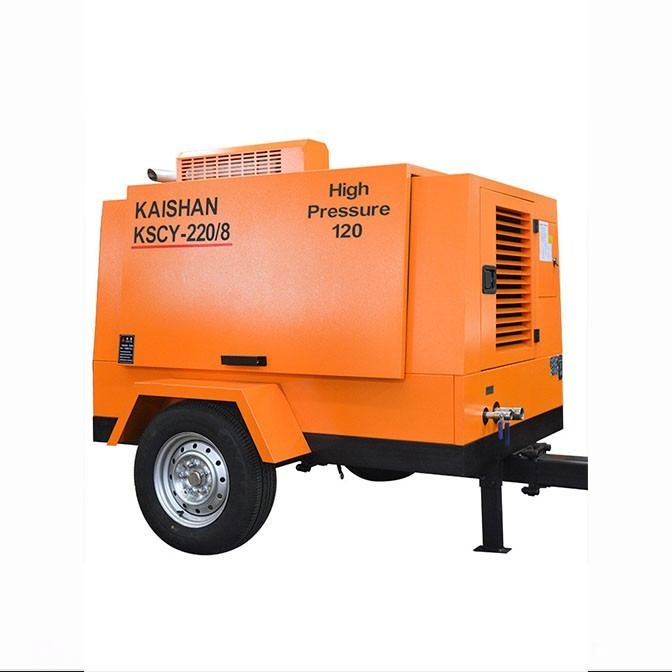 Máy nén khí vít diesel di động 1400kg 55KW cho giai đoạn nén duy nhất