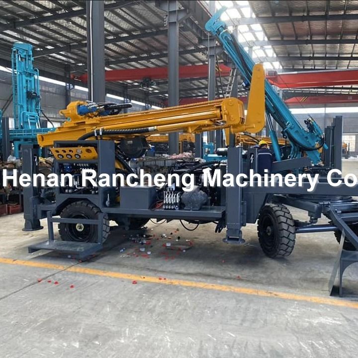 Đồ khoan giếng nước DTH loại bánh xe kéo chạy bằng lực nâng 13T