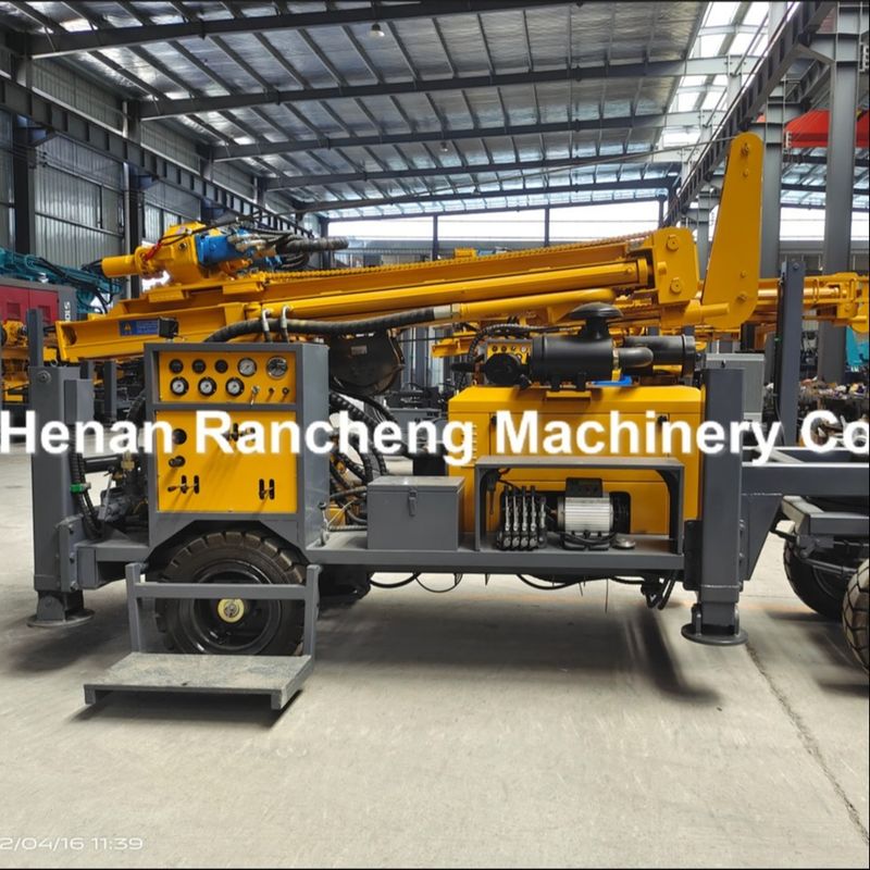 Đồ khoan giếng nước DTH loại bánh xe kéo chạy bằng lực nâng 13T