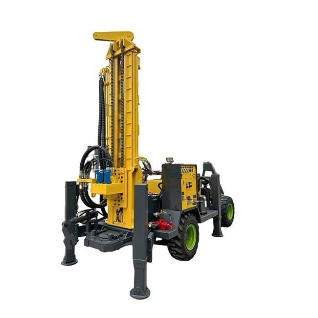 Đồ khoan giếng nước DTH loại bánh xe kéo chạy bằng lực nâng 13T