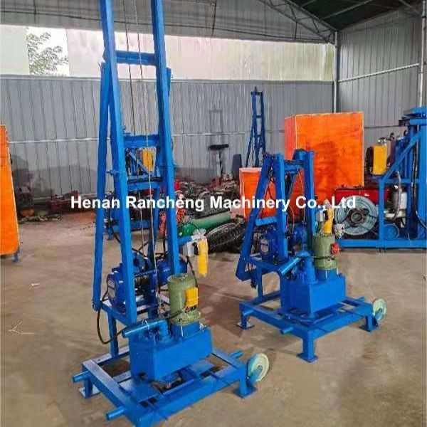 Độ sâu khoan 100m Điện Động tay nước giếng khoan Rig máy chính với động cơ 22HP
