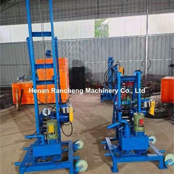 Độ sâu khoan 100m Điện Động tay nước giếng khoan Rig máy chính với động cơ 22HP