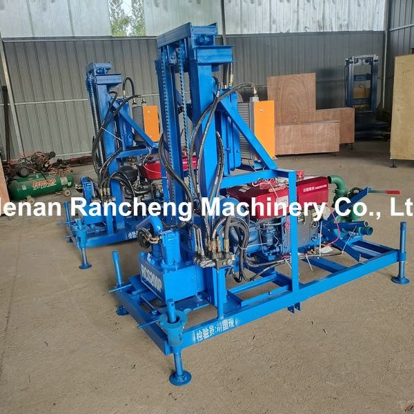 150m DTH Máy khoan giếng nước thủy lực Máy kéo khí bơm Đèn khoan