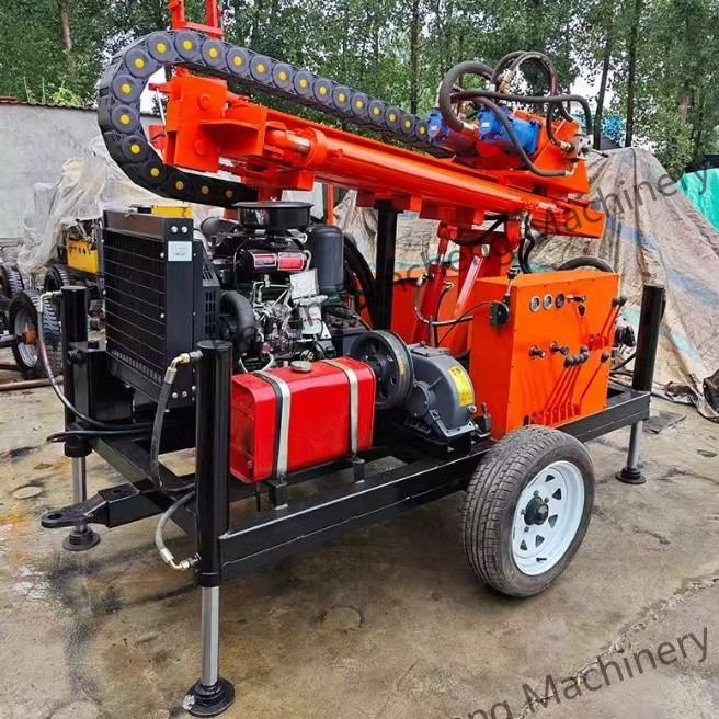 Full Hydraulic Wheels Type Diesel Water Well Borehole RCS200W Máy khoan khoan nhỏ Để bán