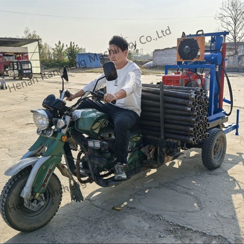 Máy khoan giếng nước nhỏ thủy lực di động ba bánh cho khoan khoan hiệu quả