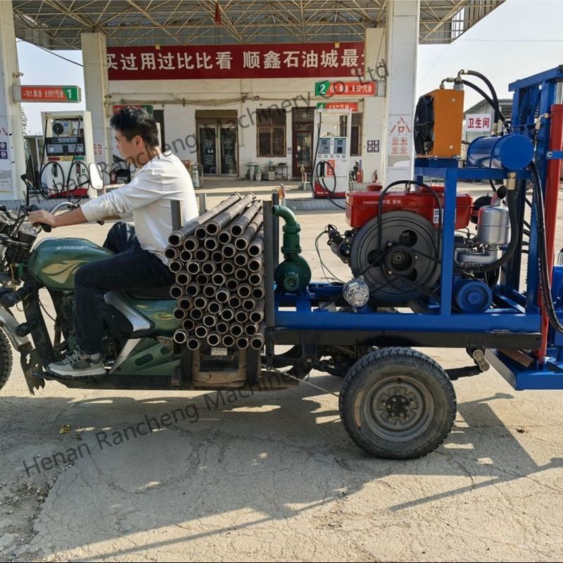 Máy khoan giếng nước nhỏ thủy lực di động ba bánh cho khoan khoan hiệu quả