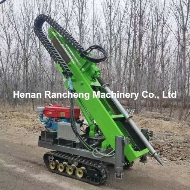 Máy ép cọc thủy lực nhỏ RCKM-30s được trang bị động cơ xăng 28HP để lắp đặt cọc năng lượng mặt trời hiệu quả và chính xác