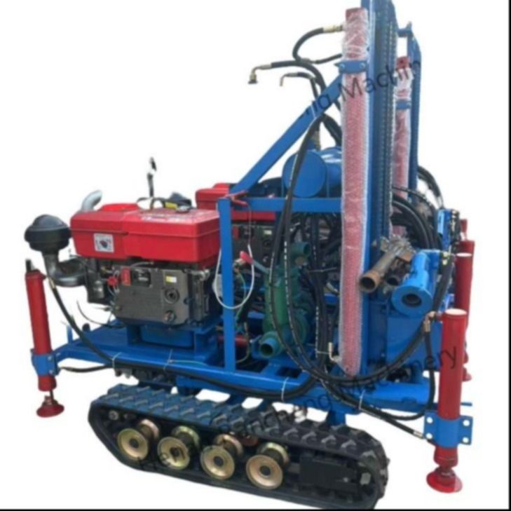 Xi lanh khoan thủy lực nhỏ, độ sâu 160m, máy khoan giếng nước gắn bánh xích